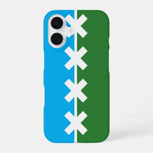 テキサス州シーダーパークの旗 iPhone 16ケース (裏面)