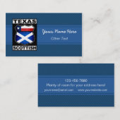 テキサス州スコティッシュアメリカスタムカの名刺 名刺 (正面/裏面)