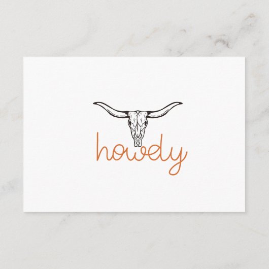 テキサス州スタイル誕生日カード招待状 エンクロージャーカード (裏面)