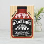 テキサス州スタイルBBQ婚約パーティ招待状 招待状 (スタンド正面)