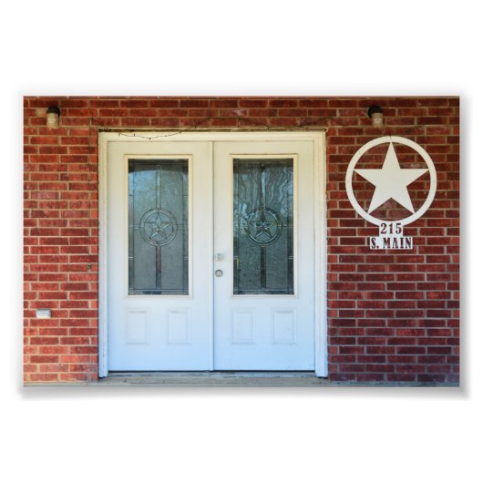 テキサス州スターダブルドア フォトプリント            (正面)