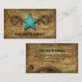 テキサス州スターライセンスバーテンスエードブルースワール 名刺 (正面/裏面)