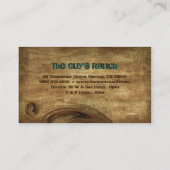 テキサス州スターライセンスバーテンスエードブルースワール 名刺 (裏面)