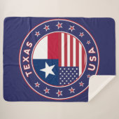 テキサス州ステッカー、電話ケース、トートバッグ シェルパブランケット (正面(横))