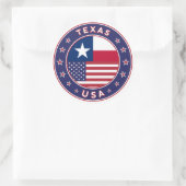 テキサス州ステッカー、電話ケース、トートバッグ ラウンドシール (バッグ)