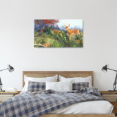 テキサス州スリップまたは滑ることキングがベッドに入って一日を過ごす。 キャンバスプリント (インサイチュ (寝室))