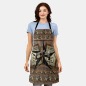 テキサス州ス素朴ター西デュアルピストル指名手配 エプロン (着用した状態)