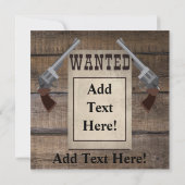 テキサス州ス素朴ター西デュアルピストル指名手配 サンキューカード (裏面)