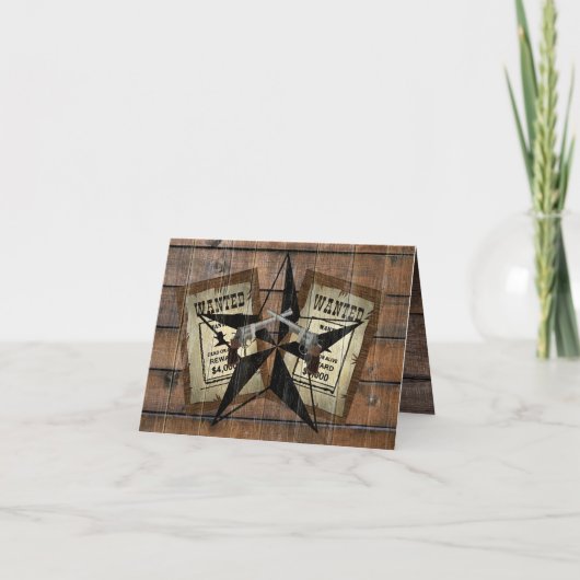 テキサス州ス素朴ター西デュアルピストル指名手配 ノートカード (正面)