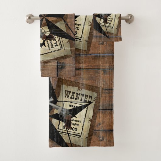 テキサス州ス素朴ター西デュアルピストル指名手配 バスタオルセット (インサイチュ)