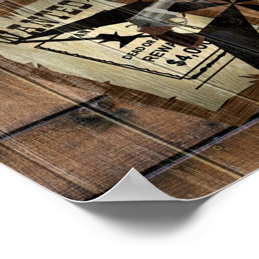 テキサス州ス素朴ター西デュアルピストル指名手配 ポスター (角)