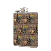 テキサス州ス素朴ター西ピストルカウボーイブーツフラス フラスク (左)