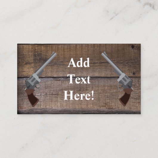 テキサス州ス素朴ター西ピストルカウボーイブーツブッシー 名刺 (裏面)