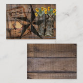 テキサス州ス素朴ター西ピストルカウボーイブーツ エンクロージャーカード (正面/裏面)