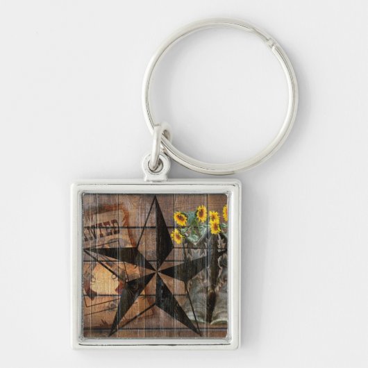 テキサス州ス素朴ター西ピストルカウボーイブーツ キーホルダー (正面)