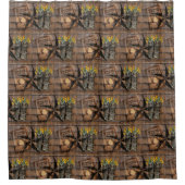 テキサス州ス素朴ター西ピストルカウボーイブーツ シャワーカーテン (正面)