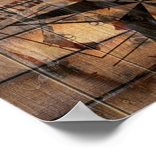 テキサス州ス素朴ター西ピストルカウボーイブーツ ポスター (角)