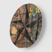 テキサス州ス素朴ター西ピストルカウボーイブーツ ラージ壁時計 (傾斜)