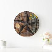 テキサス州ス素朴ター西ピストルカウボーイブーツ ラージ壁時計 (ホーム)