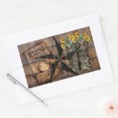 テキサス州ス素朴ター西ピストルカウボーイブーツ 長方形シール (封筒)