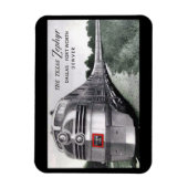 テキサス州ゼファー列車ヴィンテージ マグネット (縦)