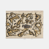 テキサス州タン フリースブランケット (正面(横))