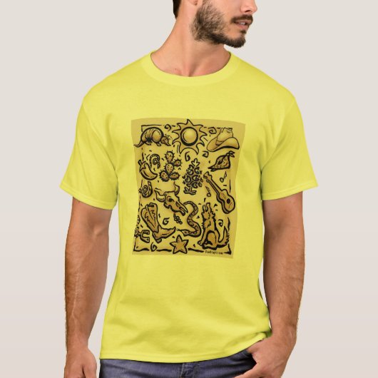 テキサス州タン Tシャツ (正面)