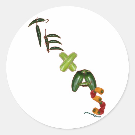 テキサス州チリペッパー ラウンドシール (正面)