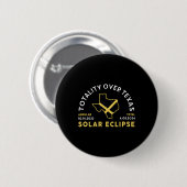 テキサス州トータリティ環状太陽の皆既食2024 缶バッジ (正面&裏面)