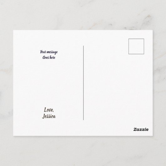 テキサス州ナイトスター州状はがき ポストカード (裏面)