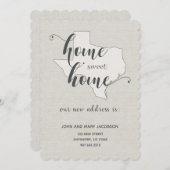 テキサス州ニューアドレスホームスイートホームに移動 招待状 (正面/裏面)