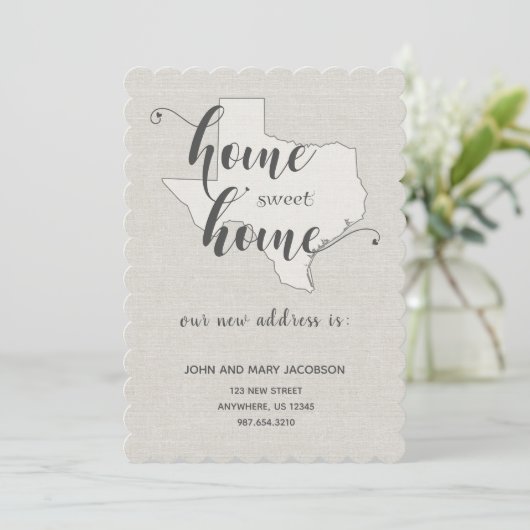 テキサス州ニューアドレスホームスイートホームに移動 招待状 (スタンド正面)