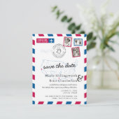 テキサス州ノーザンカリフォルニアエアメール日付を保存 セーブザデート (スタンド正面)