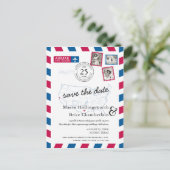 テキサス州ノーザンカリフォルニアエアメール日付を保存 案内ポストカード (スタンド正面)