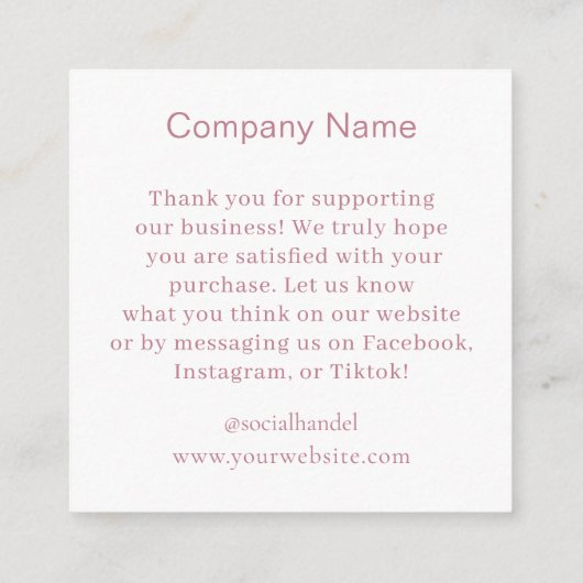 テキサス州ハウディハートネックレスジュエリーディスプレイカード エンクロージャーカード (裏面)