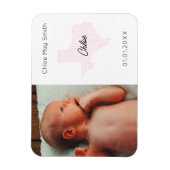 テキサス州ハートカスタム写真誕生発表 マグネット (縦)