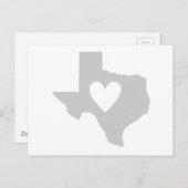 テキサス州ハートグレーローンスター州テキサンラブグレー ポストカード (正面/裏面)