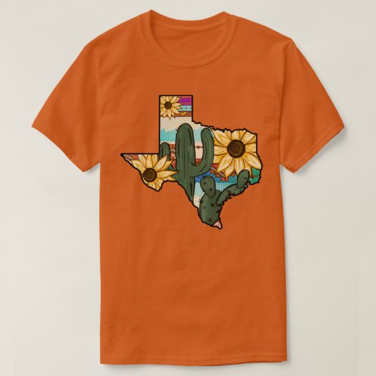 テキサス州ハート深い Tシャツ (デザイン正面)