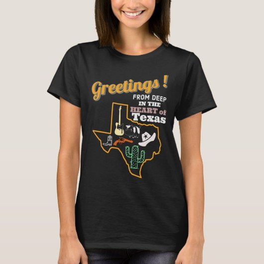 テキサス州ハート Tシャツ (正面)