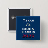 テキサス州バイデン氏HARRIS 2020キャンペーンボタン 缶バッジ (正面&裏面)