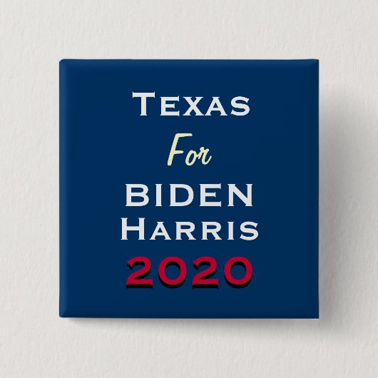 テキサス州バイデン氏HARRIS 2020キャンペーンボタン 缶バッジ (正面)