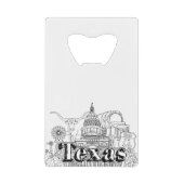 テキサス州バケーションアートスケッチバケーションアート旅行 クレジットカード栓抜き (正面)