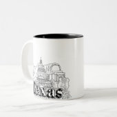 テキサス州バケーションアートスケッチバケーションアート旅行 ツートーンマグカップ (正面左)