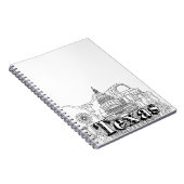 テキサス州バケーションアートスケッチバケーションアート旅行 ノートブック (右側)