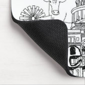 テキサス州バケーションアートスケッチバケーションアート旅行 マウスパッド (コーナー)