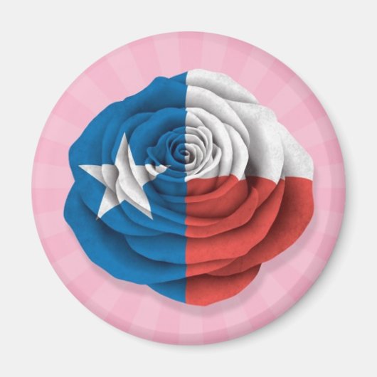テキサス州バラピンク国旗 マグネット (正面)