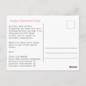 テキサス州バレンタインデー不動産仲介業者マーケティングはがき ポストカード (裏面)