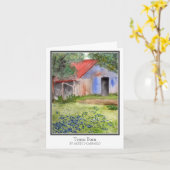 テキサス州バーンウォーターカラー誕生日 カード (黄色い花)