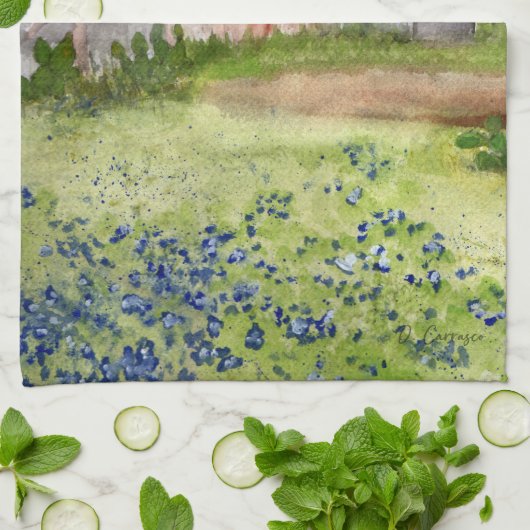 テキサス州バーンウォーター絵画カラーのキッチンタオル キッチンタオル (折り畳み)