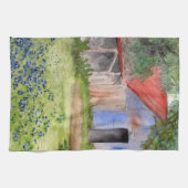 テキサス州バーンウォーター絵画カラーのキッチンタオル キッチンタオル (横)